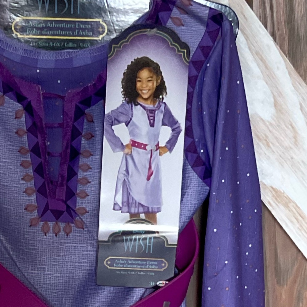 Disney Wish Asha Purple and Silver Kids Costume.  Size 4-6X. Multiples Avail.